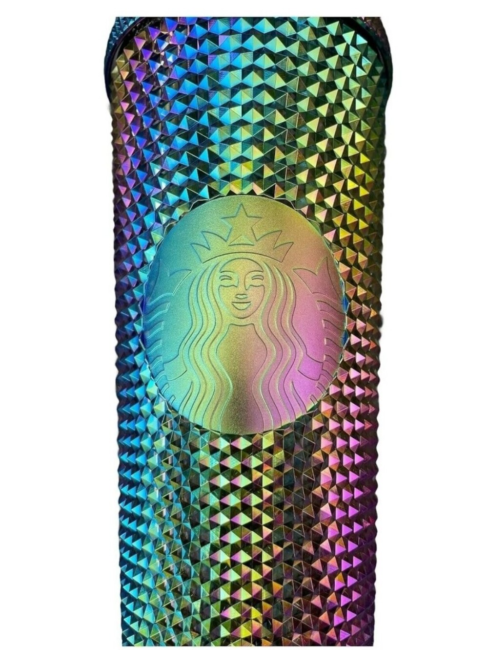 Starbucks Limited Edition 2023 Oil Slick/Rainbow Studded Tumbler NEW - Picture 3 of 4